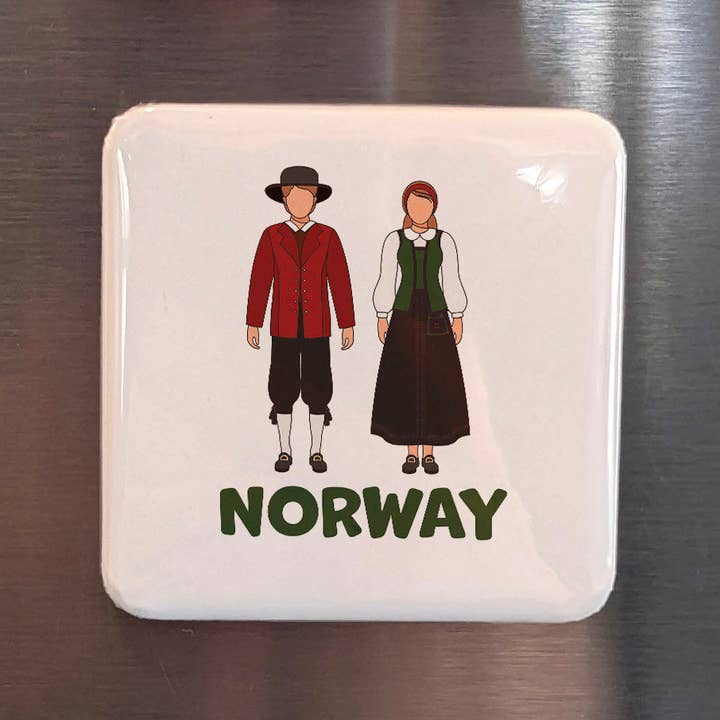 Norwegische Volkstrachten Kühlschrankmagnet für den Großhandel von PhiloPerse