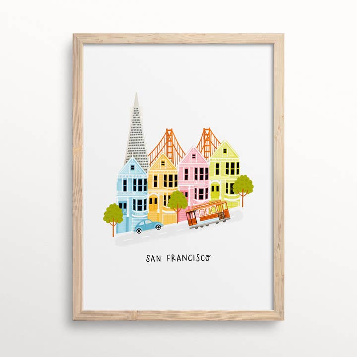 San Francisco City Print for wholesale by Kimberley Rose Studio
