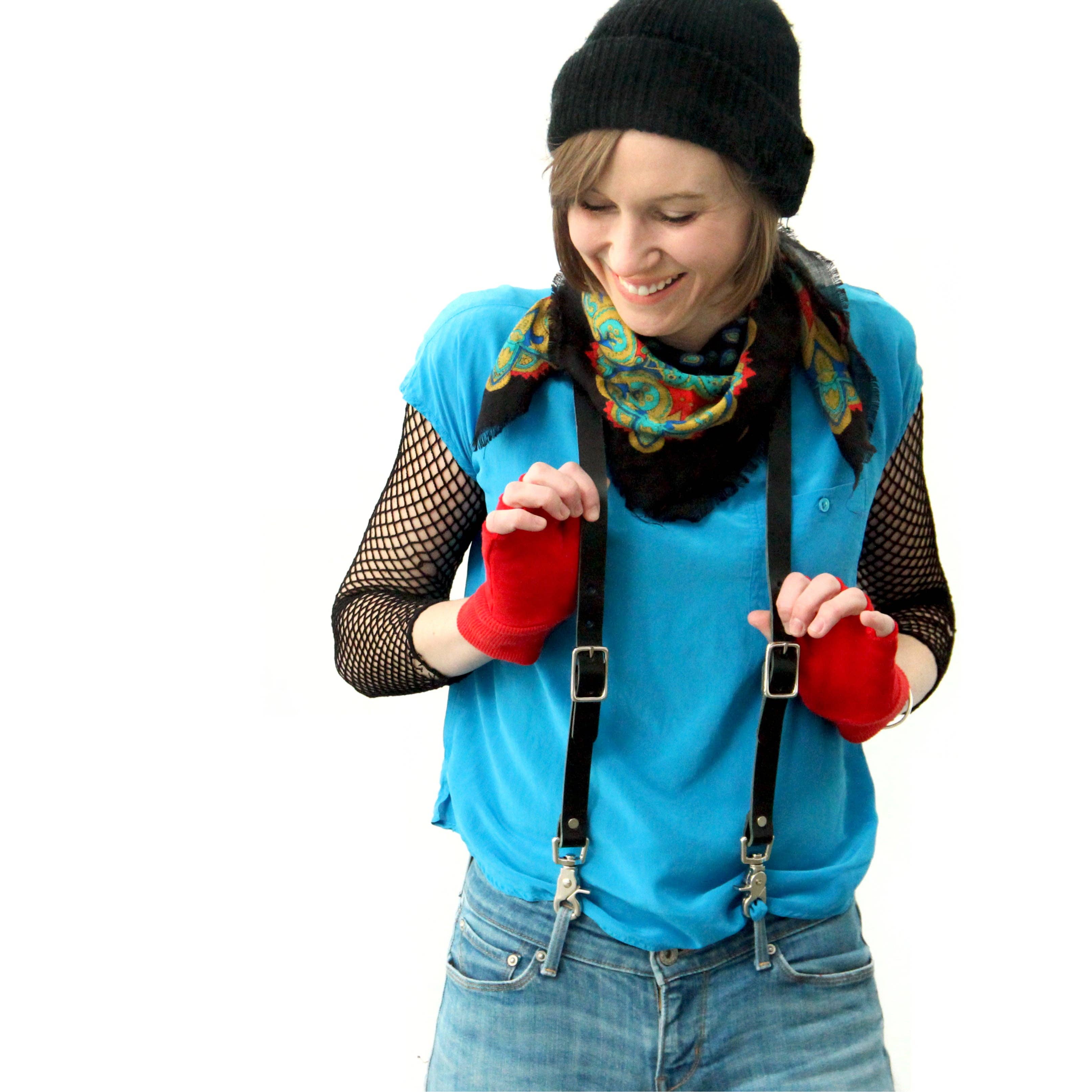 Audio Helkuik - Wholesale Suspenders - Unisex - Leather Suspenders - Black (X-back style)3