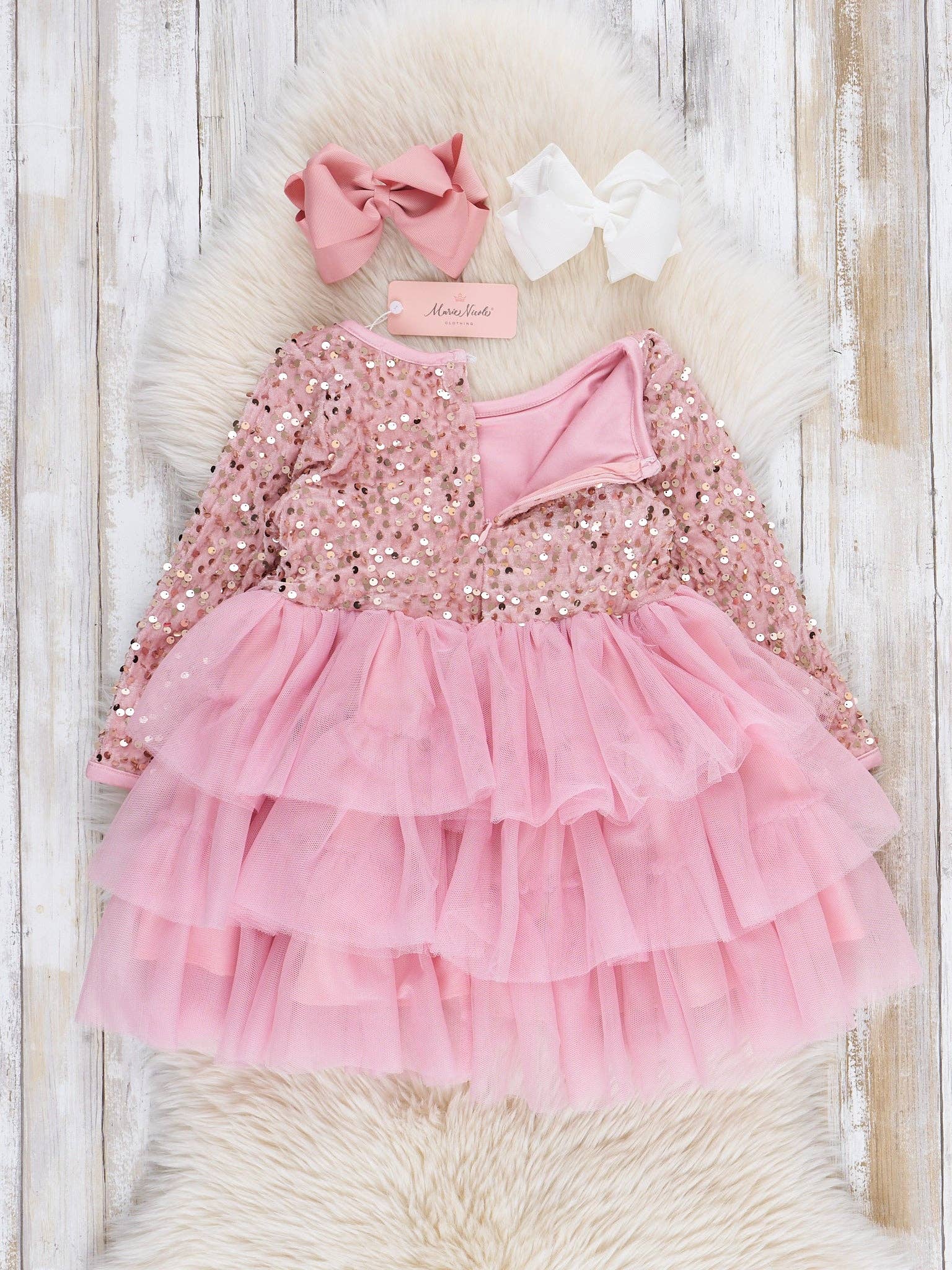 Marie Nicole Clothing - Wholesale Dress - Kids - Sparkle Party Triple Tiered Tulle Dress1