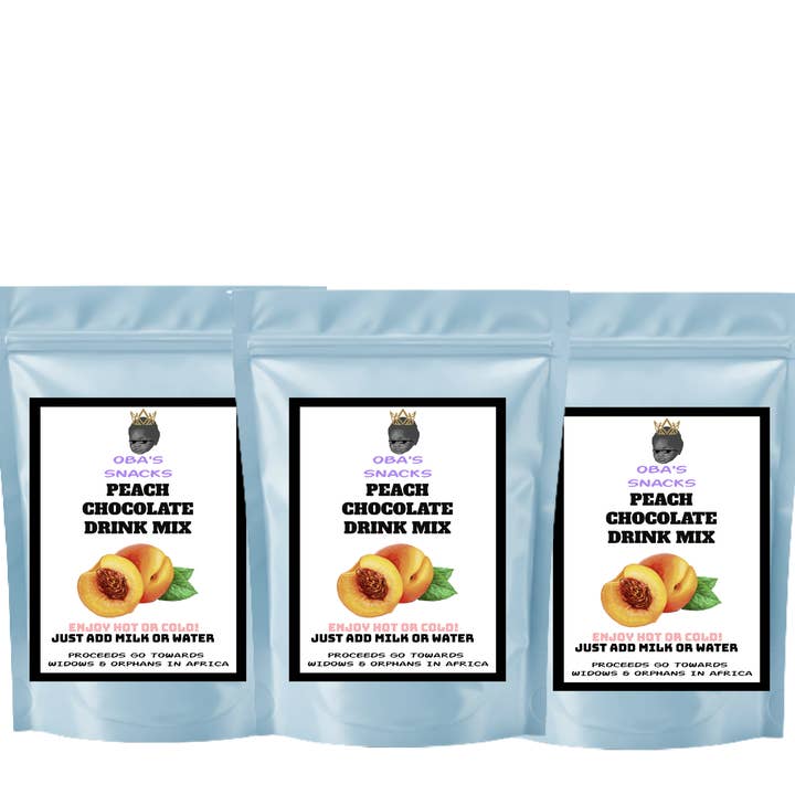 Mélange pour Boisson Chocolatée Premium - Pêche Lot de 3 pour la vente par Oba's Snacks