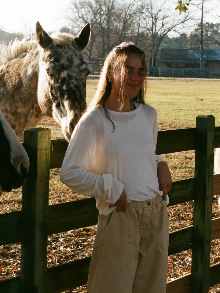 The Cozy Tee for wholesale by LA RELAXED