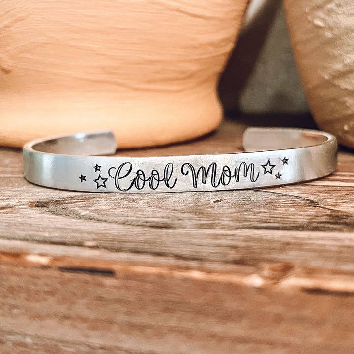 Katy Ryan Designs - Wholesale Cuff Bracelet - Cool Mom – Hand Stamped Aluminum Cuff Bracelet0
