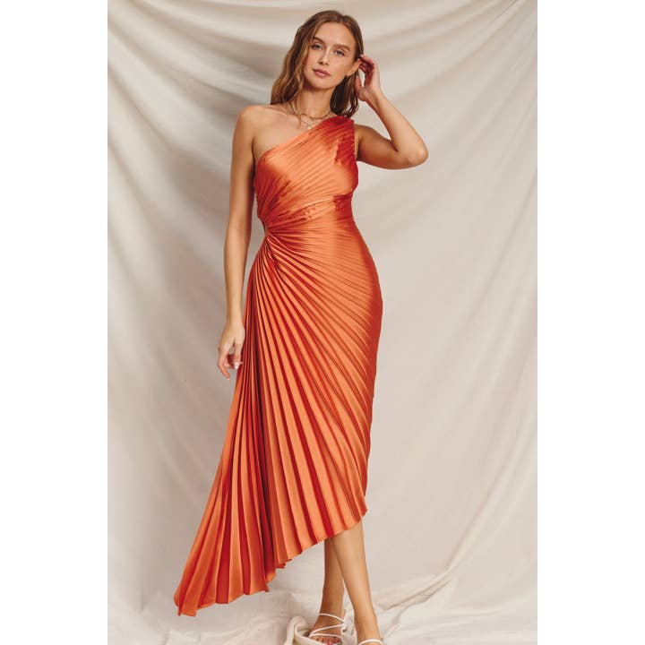 Dress Forum - Wholesale Dress - Women's - Olympia Asymmetrical Pleated Maxi Dress60