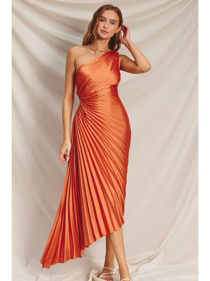 Dress Forum - Wholesale Dress - Women's - Olympia Asymmetrical Pleated Maxi Dress (1)62