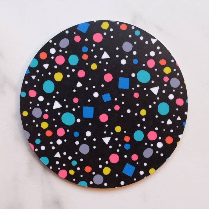 Black Tutti Frutti Coaster - Letter I for wholesale by Hippstory