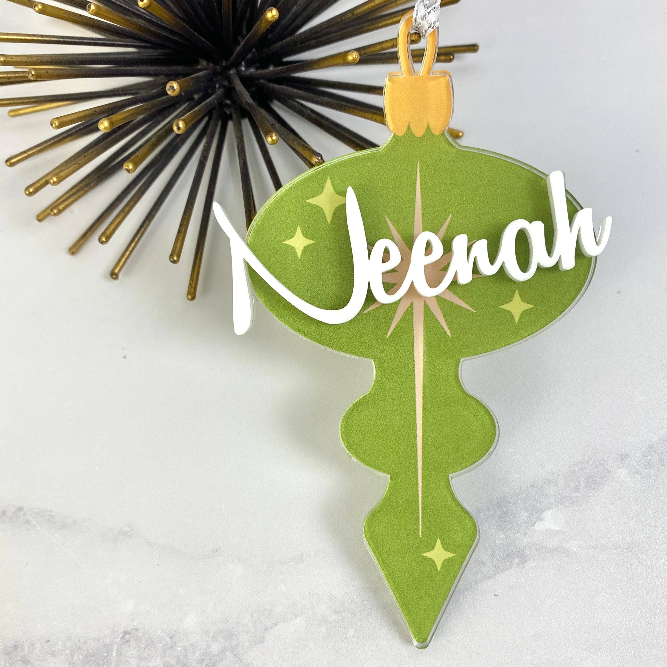 Atomic Kraftworks - Wholesale Ornament - Vintage Bauble Customizable [Your City] Ornament7