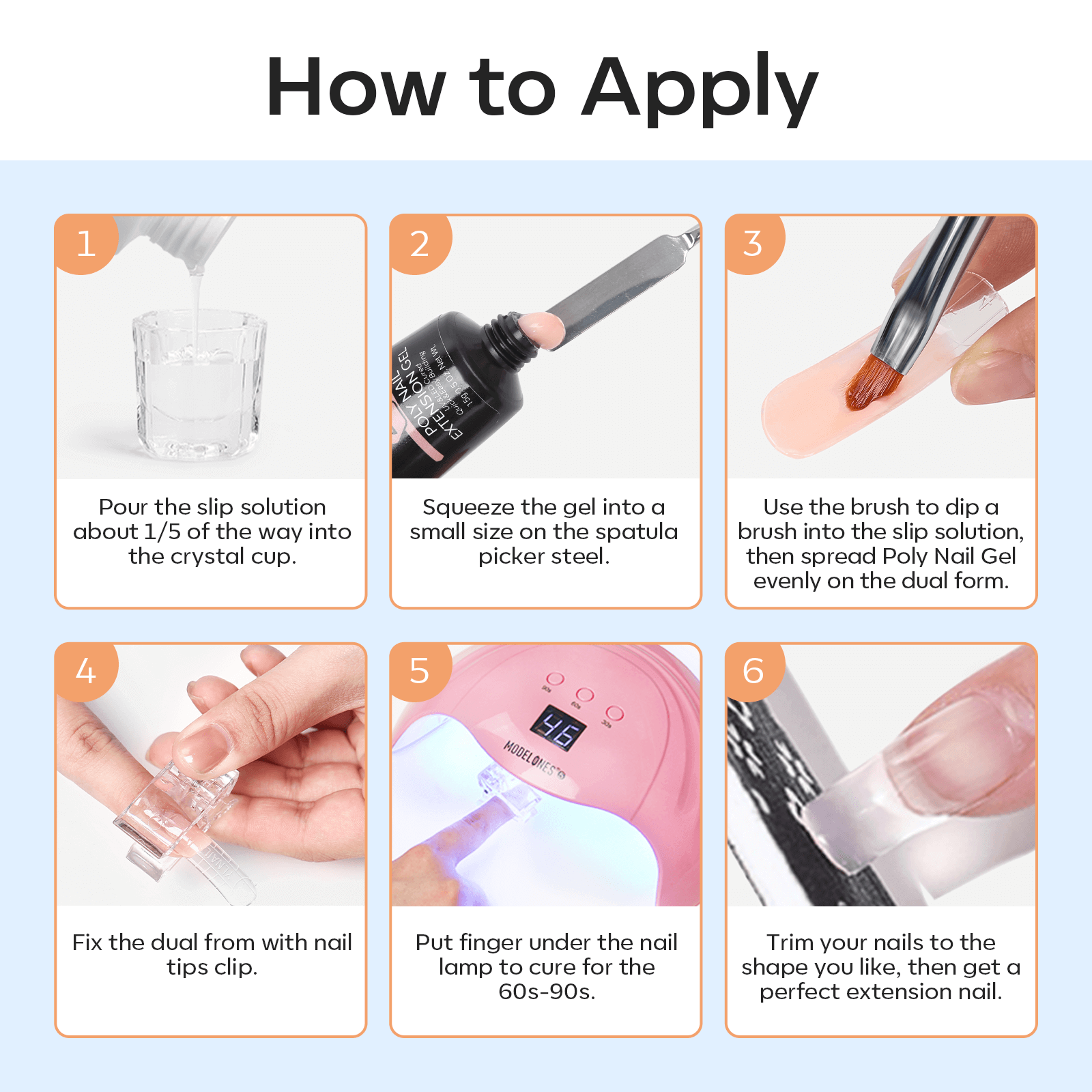 Modelones - Wholesale Nailcare Set - Slip Solution Kit For Poly Nail Extension Gel7