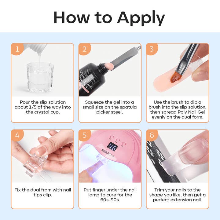 Modelones - Wholesale Nailcare Set - Slip Solution Kit For Poly Nail Extension Gel7