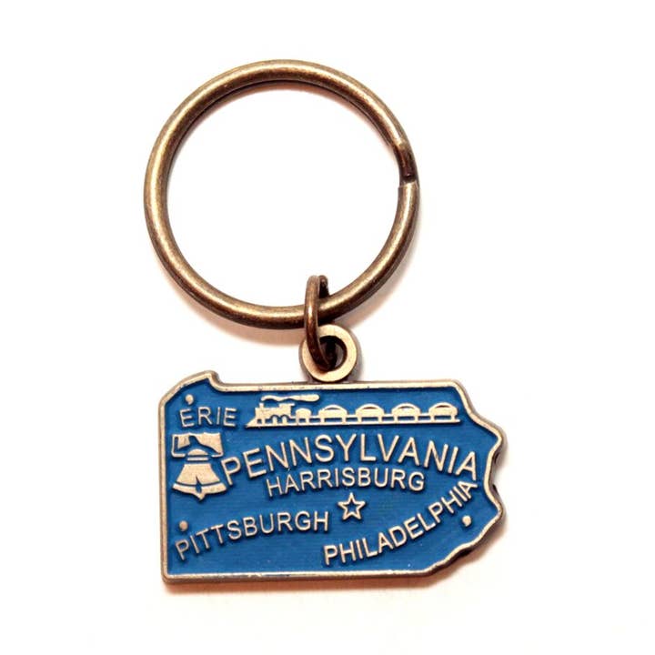 Pennsylvania sleutelhanger - Hoge kwaliteit dik metaal State Love voor wholesale door Gleeful Peacock