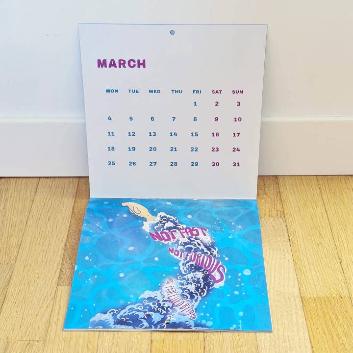 Tostoini - Wholesale Calendar - 2024 just manatees calendar - lamentino the manatee wall cal3