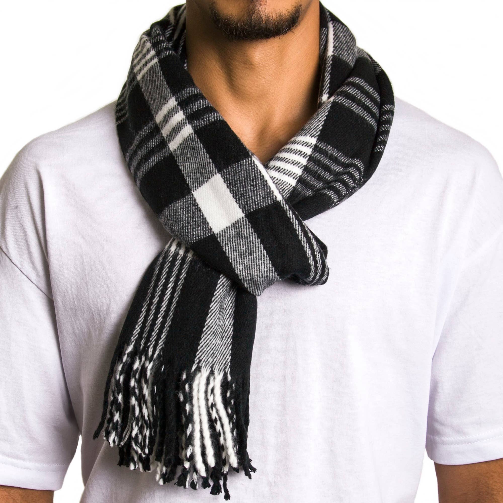 Alpine Swiss - Wholesale Scarf - Men's - Mens Scarf Softer Than Cashmere Scarves Plaids Womens Winter24
