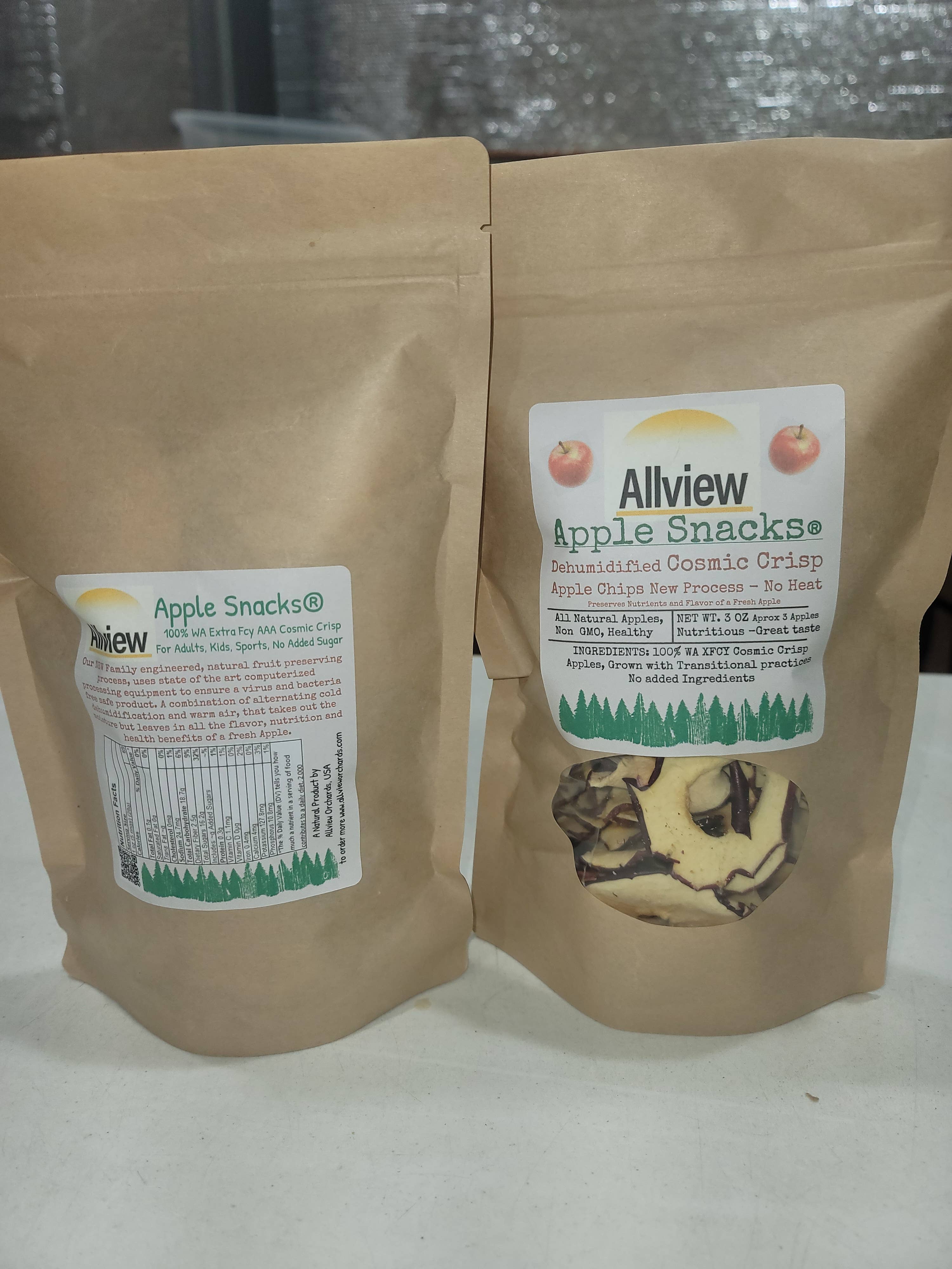 ALLVIEW ORCHARDS - Wholesale Dried/Dehydrated Fruit - Granny Smith Apple Snack Bag3