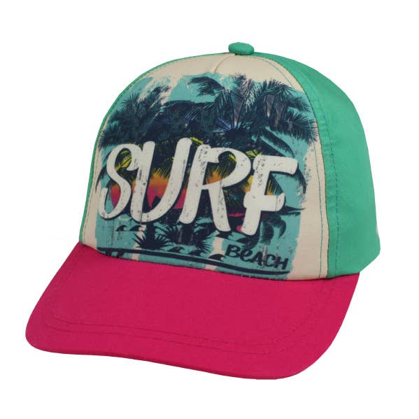 Poplin Cap "SURF" Visor 2 colors 621087125 for wholesale by Complément Europe