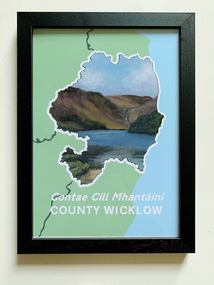 County Wicklow Art Print A4 | Glendalough for wholesale by Clemence Prosen Art & Design