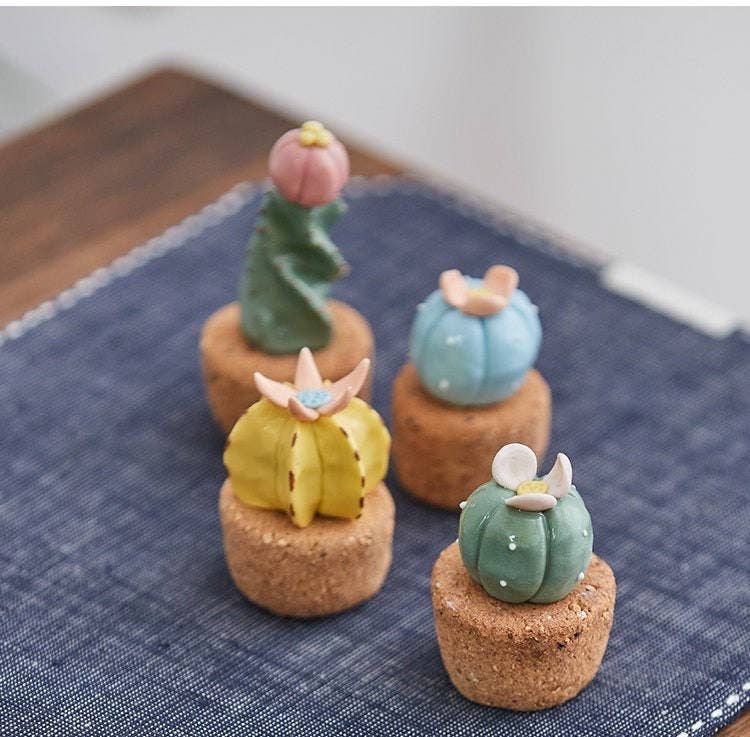 Gohobi （We cover U.S. import duties） - Wholesale Decorative Tabletop Object - Gohobi Handmade Cactus Ceramic Ornament (Short version)8