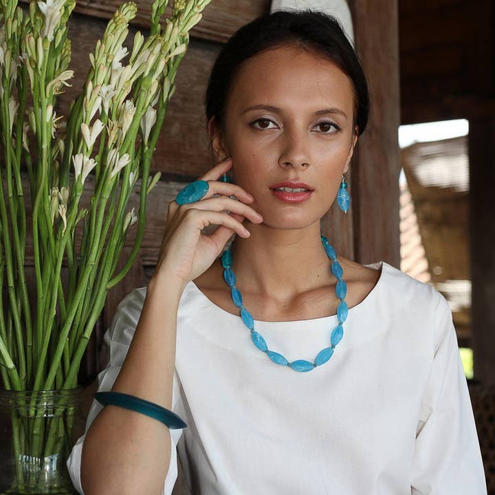Polka Luka - Wholesale Beaded/pearl necklace - Angkor Resin Necklace6