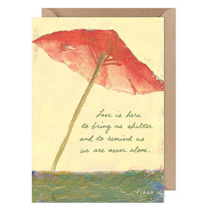 Love is here ....Flavia Card by Flavia Weedn 100% Cotton Made in Switzerland 0101-0055 for wholesale by Flavia Art Studios
