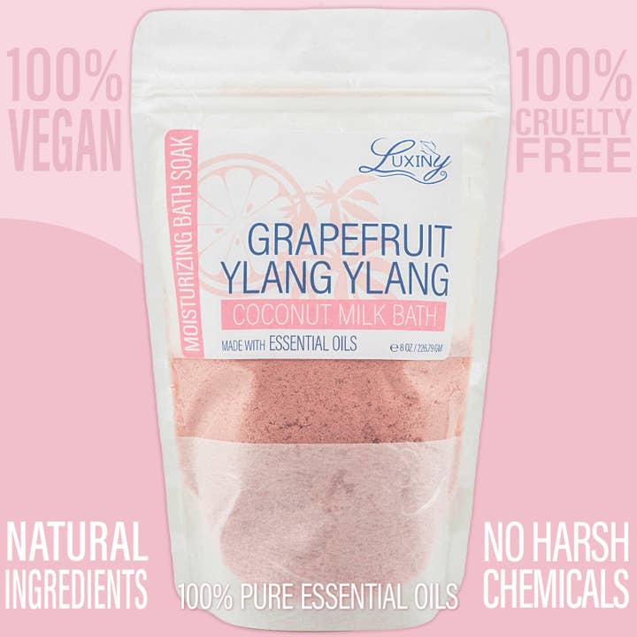 Luxiny Products - Luxurious Bath and Body - Wholesale Bath Soak/Milk - Bath Soak |Coconut Milk| Grapefruit Ylang Ylang | Bath Fizz