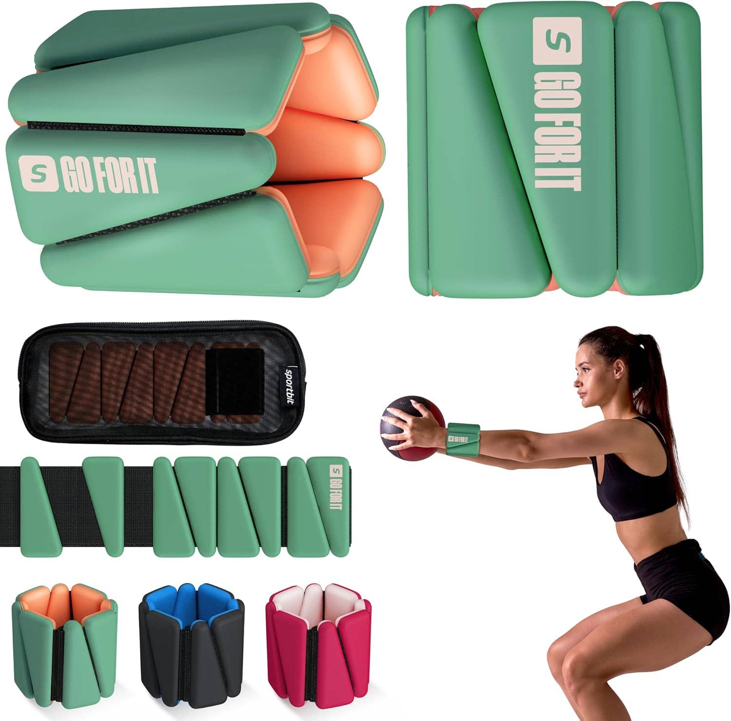 Sportbit - Wholesale Fitness Equipment - SPORTBIT Wrist and Ankle Weights for Women - Set of 2 (1lb Each) Wearable Ankle & Wrist Weights6