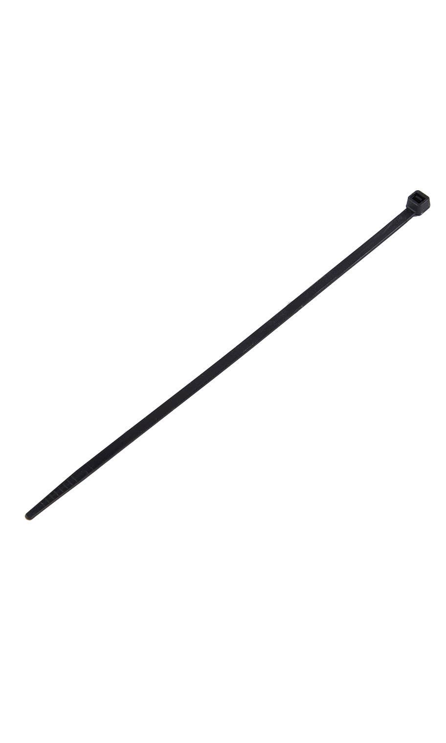 Store Supply Warehouse - Wholesale Retailer Display - Accessories - 8" Black Plastic Security Ties - Pack of 1000