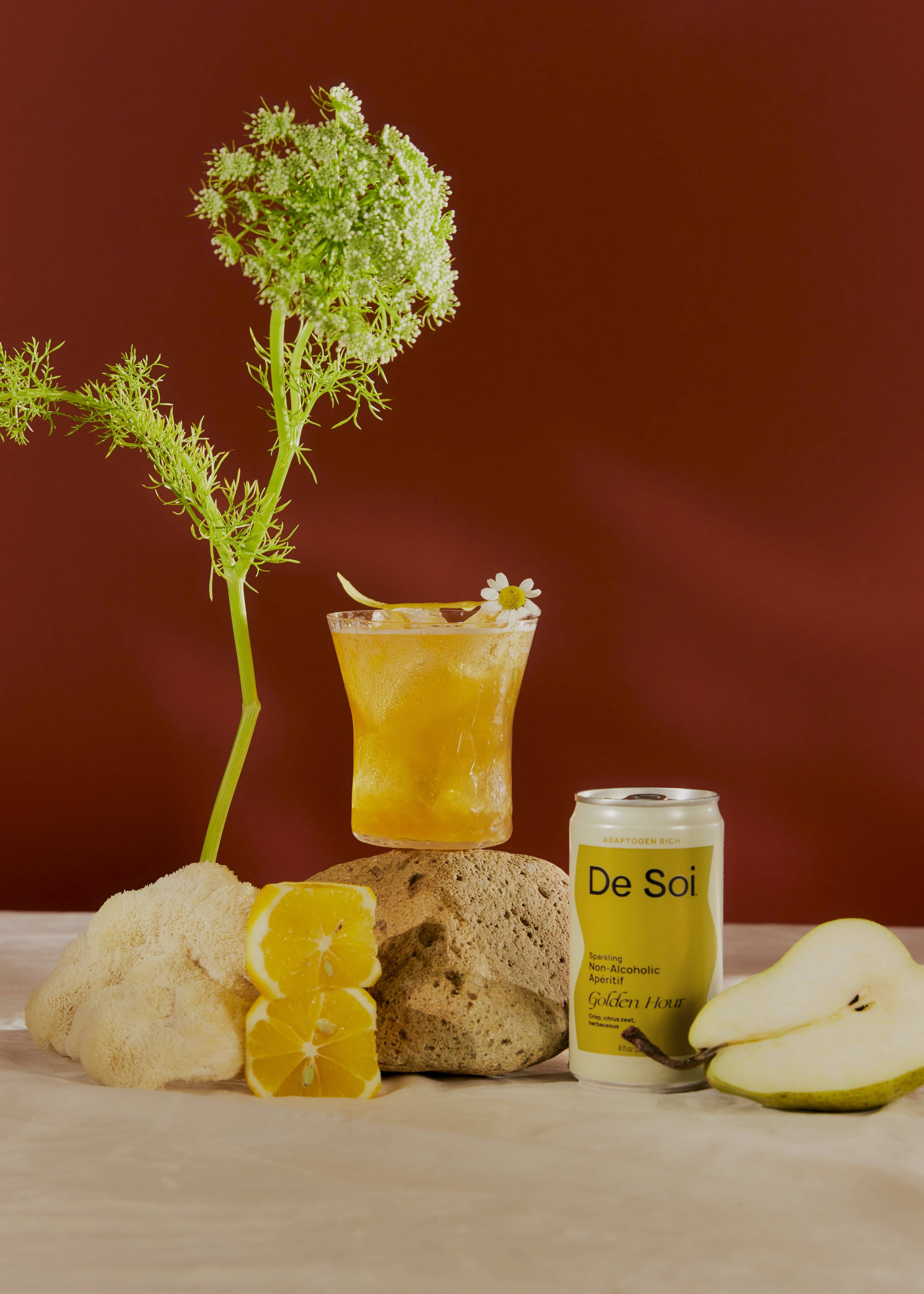 De Soi - Wholesale Non-Alcoholic Aperitif/Mocktail - Golden Hour, Cans 24-pack (8oz)3