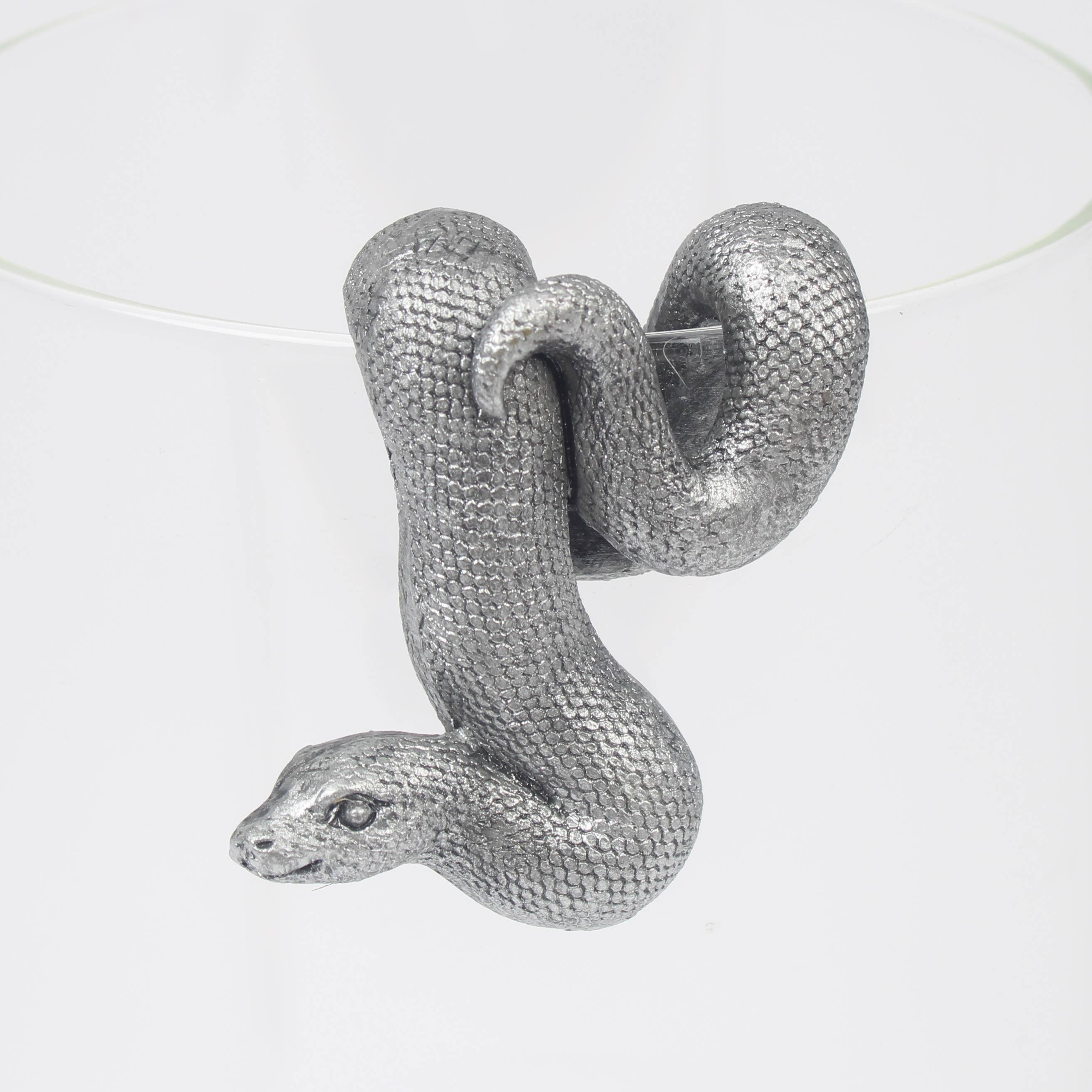 Originals International Ltd – wholesale Decorative figurine – Silver Snake Pot Hanger– Unique Gothic Noir Decor - Small0