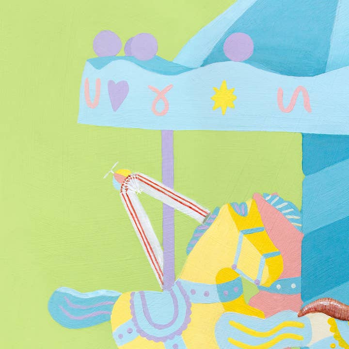 One Lane Studios - Wholesale Art Print - Waldron's Long Weekend (Worm Carousel) Print5