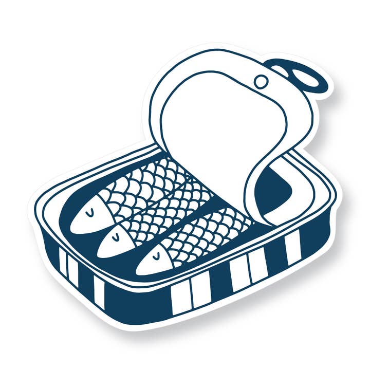 Aimant résistant aux intempéries pour boîtes de sardines | Conserves de poisson pour la vente par Finch and Flourish Paper Goods