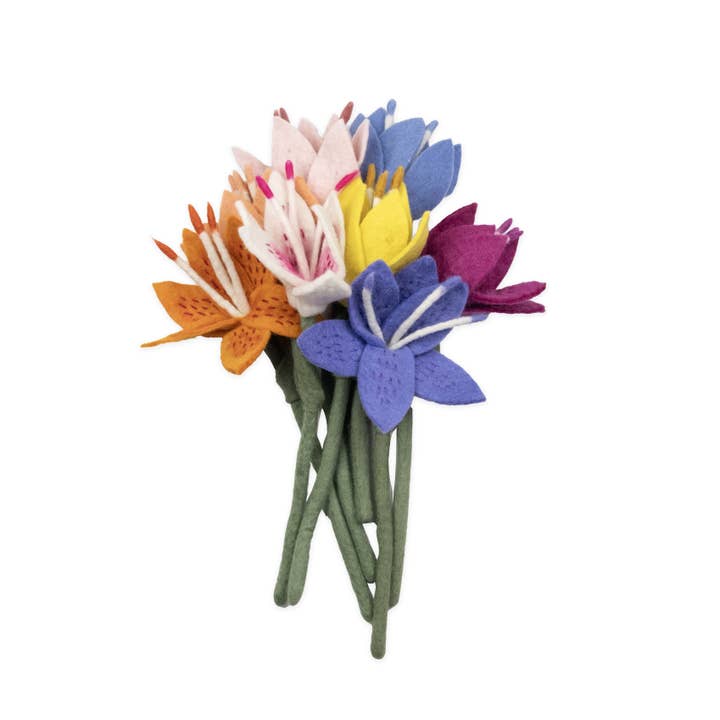 Global Goods Partners - Wholesale Artificial Flowers - Felt Stargazer Lily Flower1