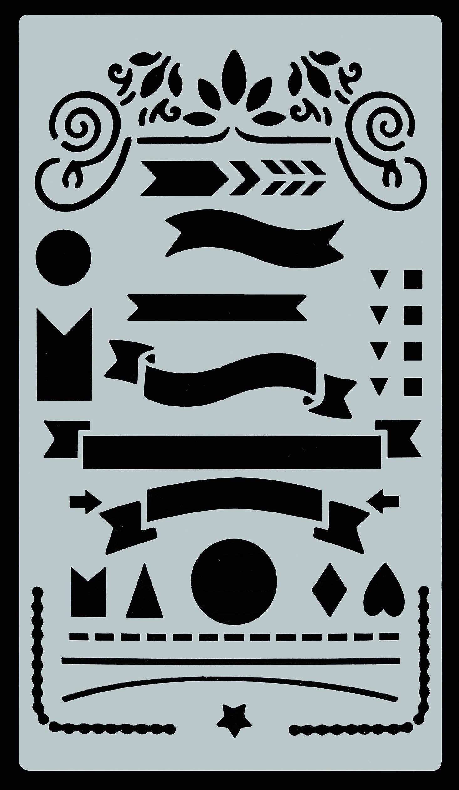 Peter Pauper Press - Wholesale Stencil/Craft Die - Essentials Dotted Journal Stencil Set11