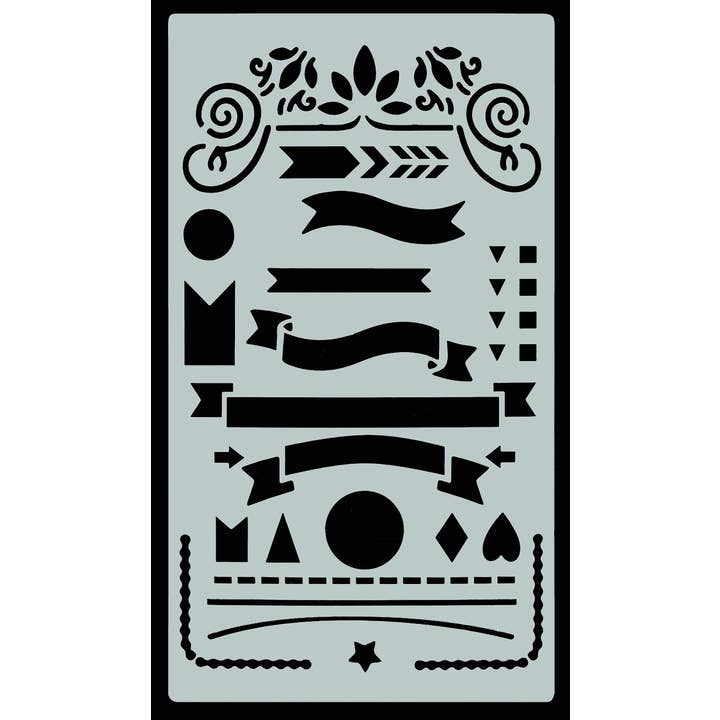 Peter Pauper Press - Wholesale Stencil/Craft Die - Essentials Dotted Journal Stencil Set11