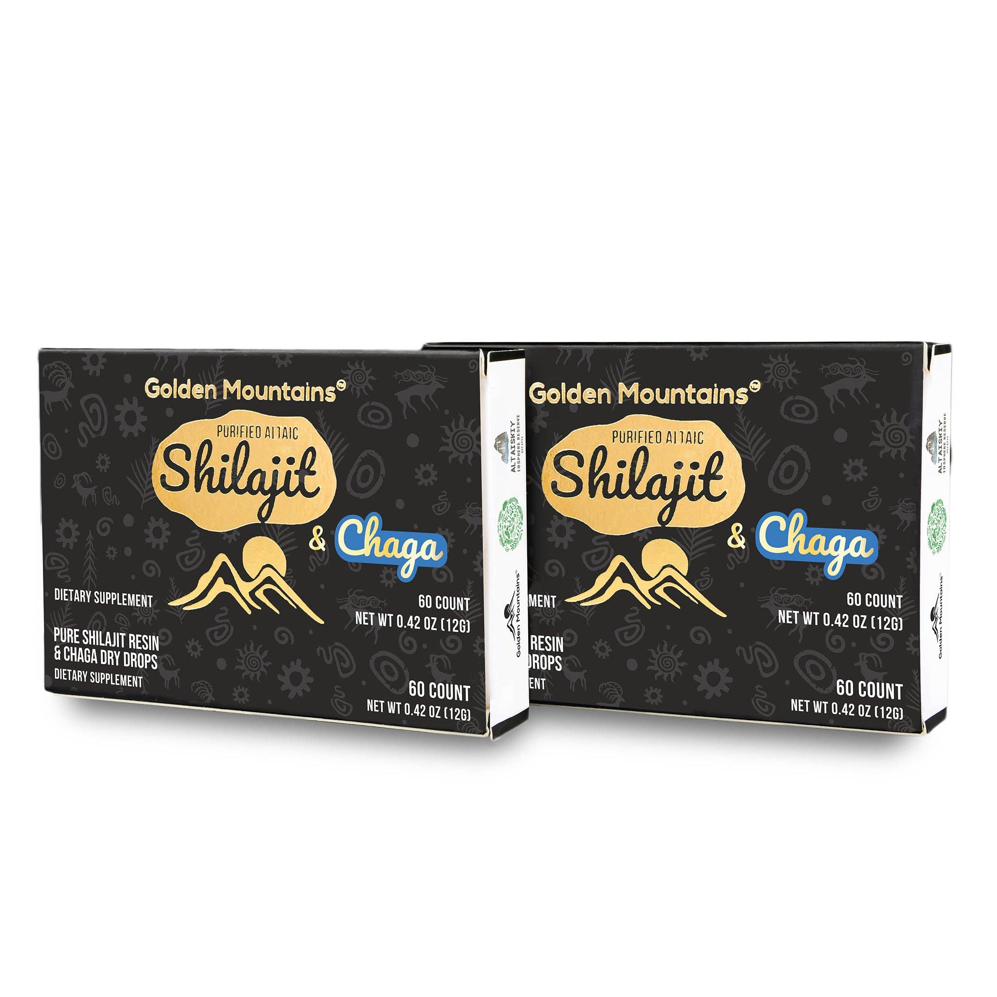 SiberianGreen - Vente Supplément oral/vitamine - Gouttes sèches de Shilajit vert de Sibérie avec extrait de bouleau Chaga | Montagnes dorées de l'Altaï | 60 x 200 mg5