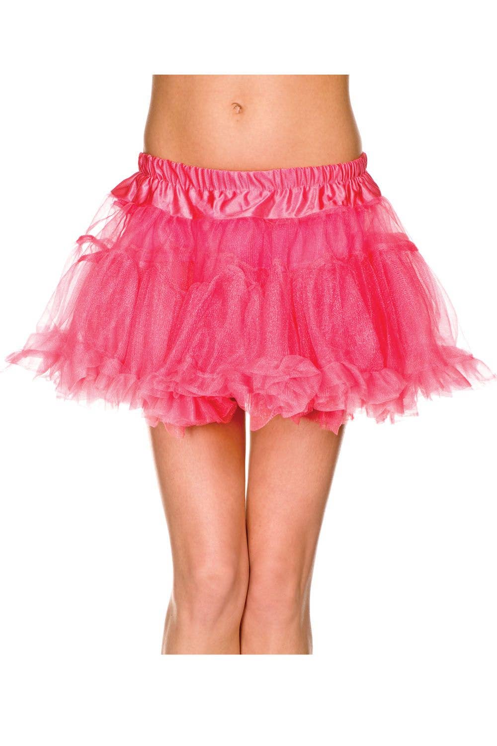 Lingerie Mart - Wholesale Skirt - Women's - Music Legs Contrast Colored Trim Petticoat ML7211