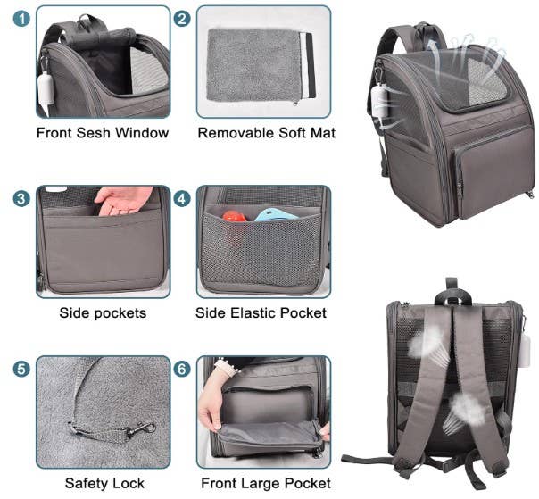 Jespet - Wholesale Pet Carrier - Cat/Dog - GOOPAWS Pet Carrier Backpack for Dogs and Cats, Collapsible with Breathable Mesh Dog Backpack, for Pets Up to 25 Lbs1