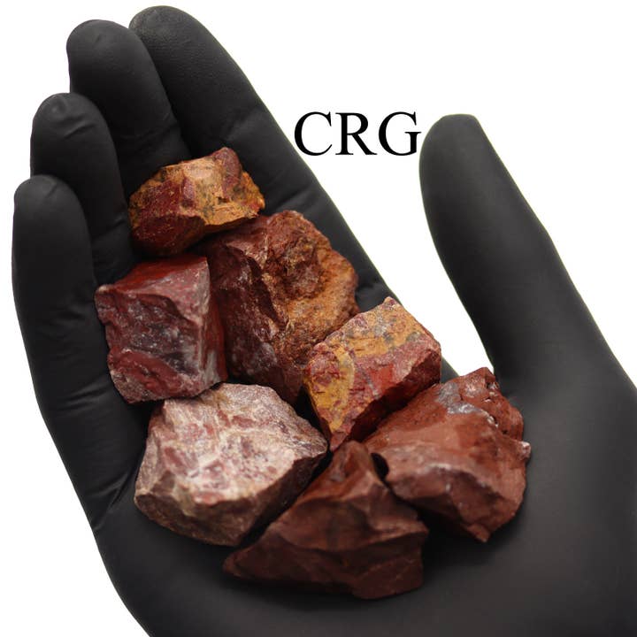 1 POND. LOT - Red Jasper Rough Rock uit India/25-40 mm gemiddeld voor wholesale door Crystal River Gems LLC
