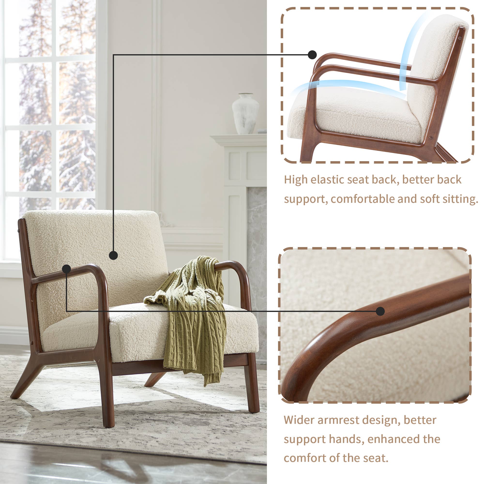 Koby Home - Wholesale Chair - Leisure Armchair Mid-Century Modern Chair5