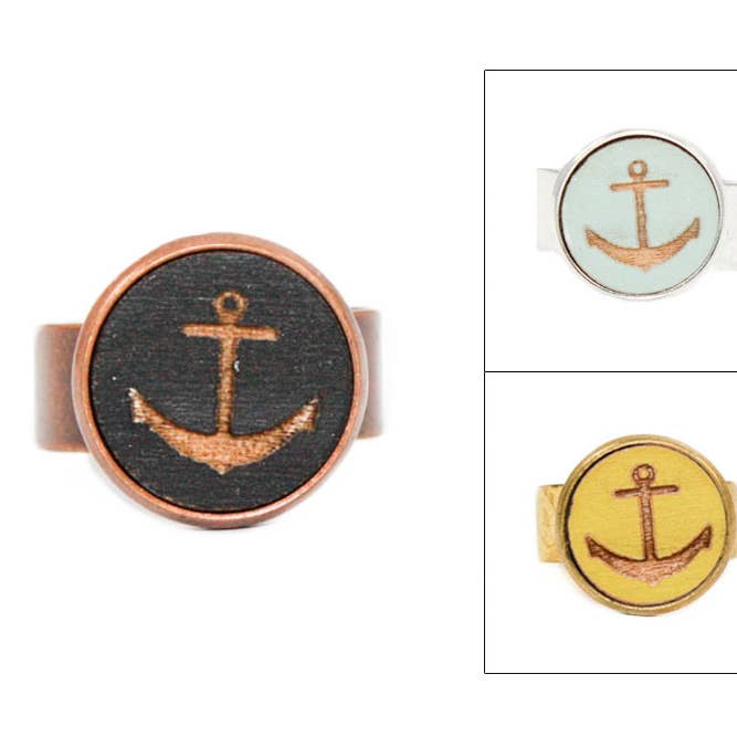 Anel Camafeu pequeno - Âncora por atacado de Once Again Sam