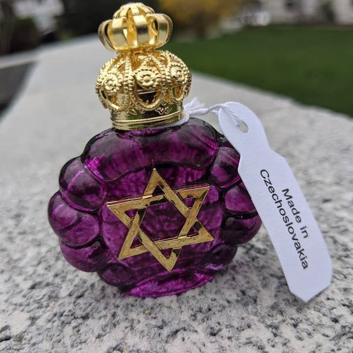GSZ corporation DBA Gabriella's Gifts – wholesale Atomiser bottle – Czech Decorative Star of David Jewish Perfume Oil Bottle