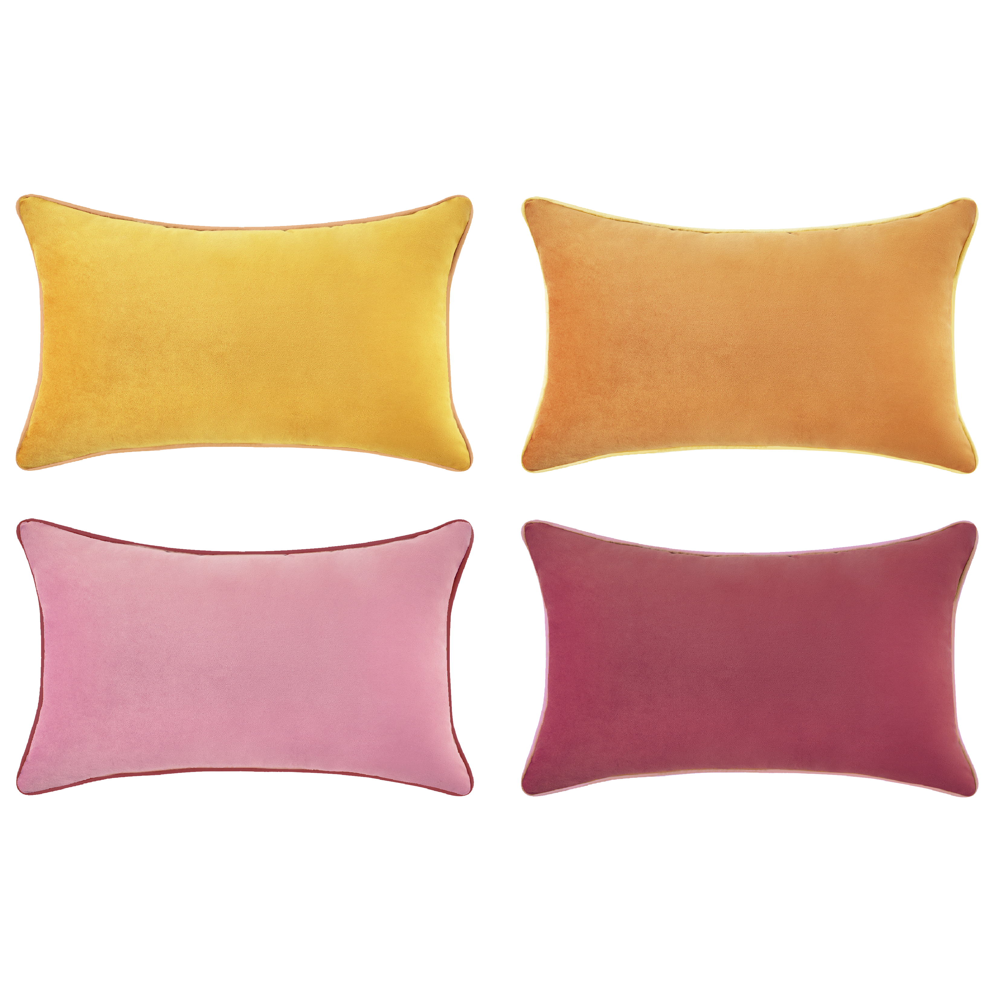 Monday Moose - Wholesale Throw/Decorative Pillow - Monteverde Pillow Covers (4-Pack) - Yellow/Pink0