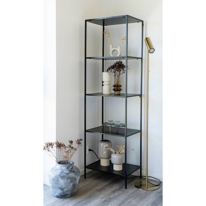 Vita Shelf - Shelf with black frame and 5 black shelves for wholesale on Faire1