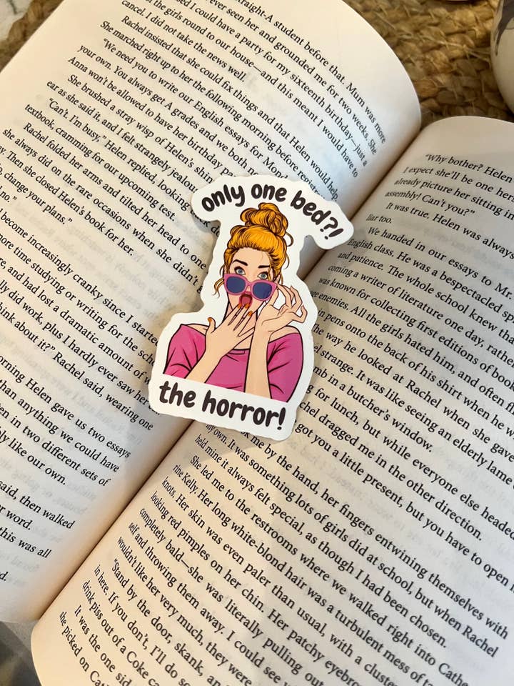 Romance Trope Sticker - Only One Bed - Bookish Sticker for wholesale by theannexlibrary