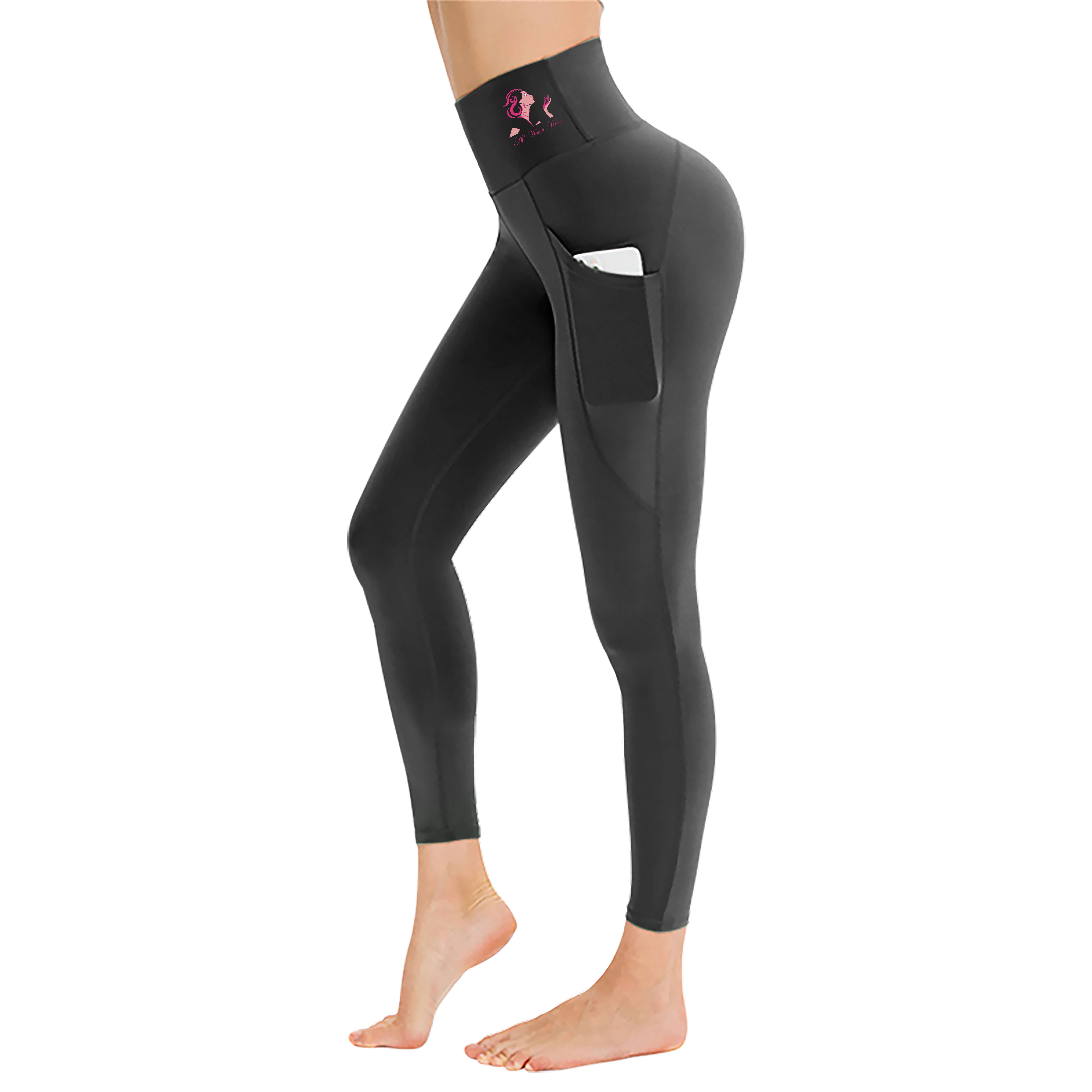 All About Her® - Wholesale Athletic/Lounge Leggings - Women's - All About Her® High-Waisted Yoga Leggings with Pockets0