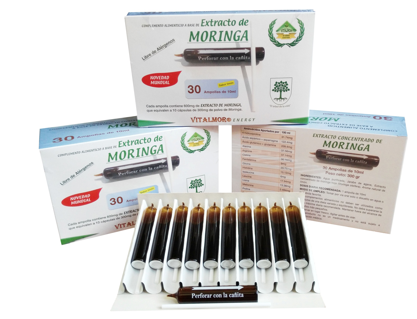 VITALMOR - Venta al por mayor Suplementos/vitaminas para beber - Ampollas de Moringa6