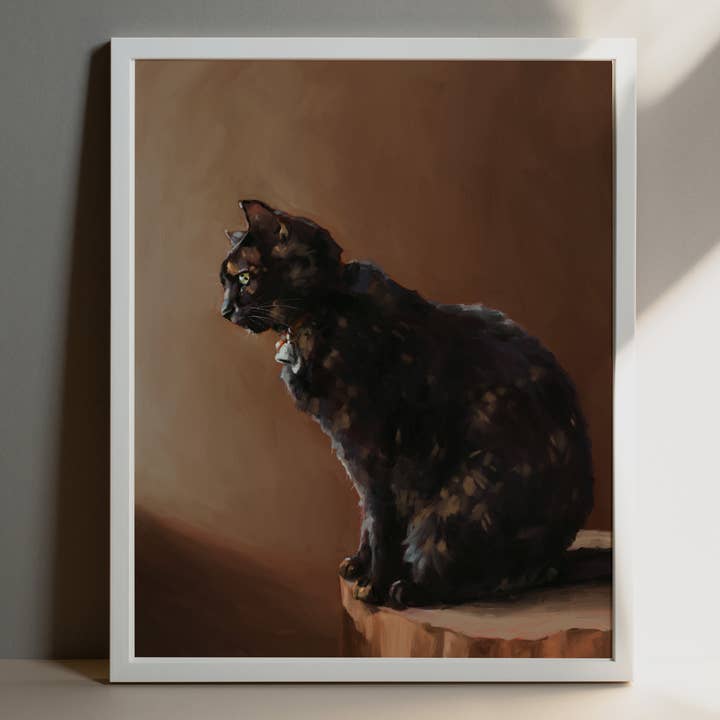 The Ugly Cat Studio - Wholesale Art Print - Tortoiseshell Cat Painting Fine Art Poster Print