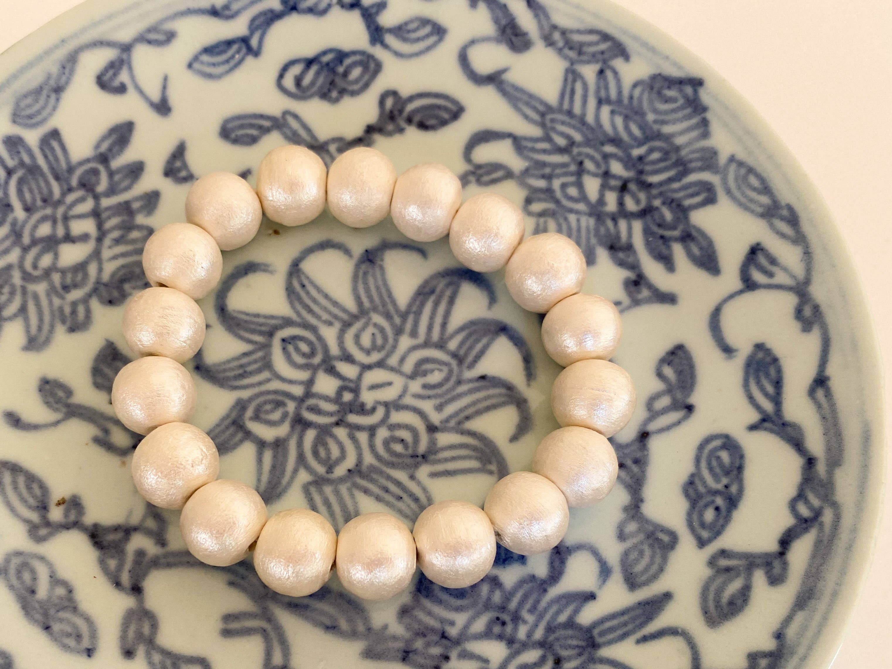 M Donohue Collection - Wholesale Beaded Bracelet - Olivia Cotton Pearl2