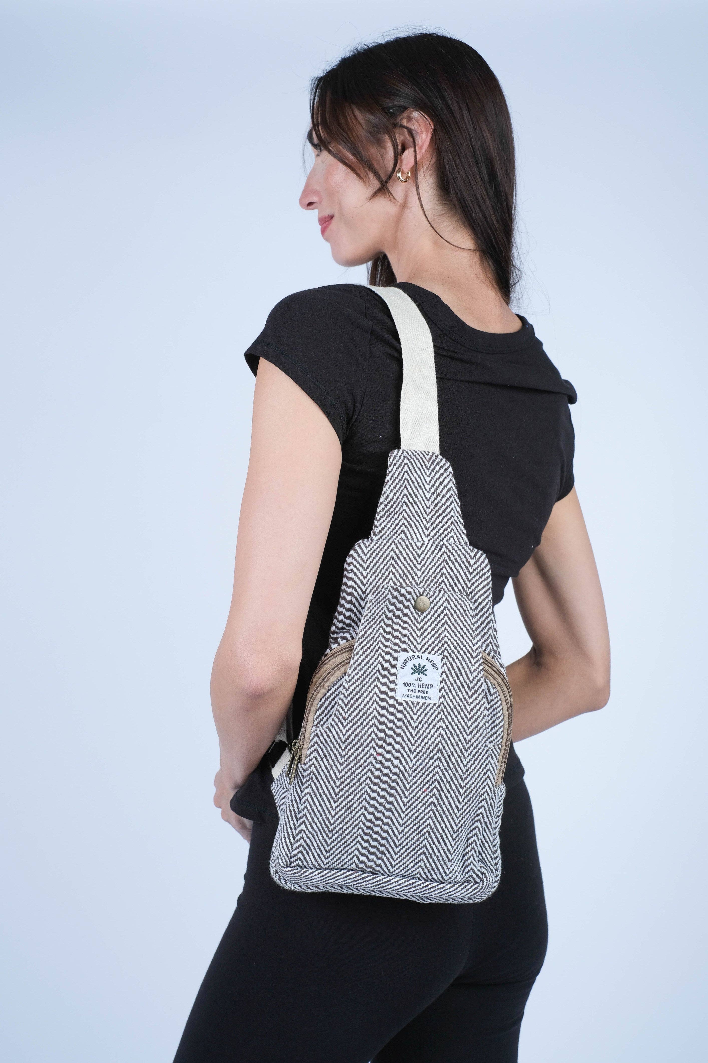 Sacred Threads - Wholesale Crossbody Bag - Women's - Minimalist Hemp Sling Pack3