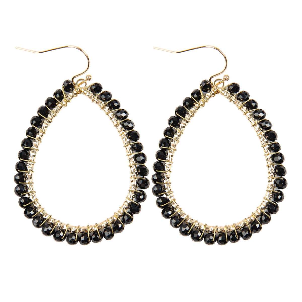 MYS Wholesale Inc - Wholesale Dangle Earrings - Wire Teardrop Glass Beads Hook Earrings4