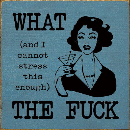 SAWDUST CITY – Großhandel Schilder – What (und ich kann es wirklich nicht genug betonen) The Fuck Holzschild6
