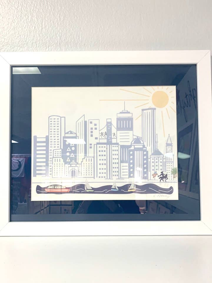 Mighty Boston, Stampa murale a colori per la vendita all'ingrosso da parte di Mighty Violet Design